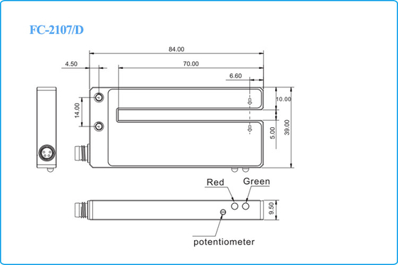 sensor Potentionmeter da etiqueta adesiva do conector 24VDC NPN do entalhe M8 de 5mm com CE