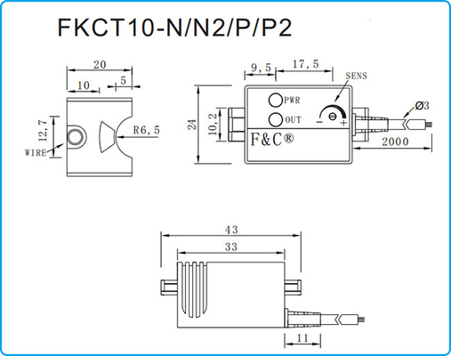 nível de água do encanamento de 13mm que detecta a C.C. capacitiva do interruptor FKCT10-P 12-24V de PNP
