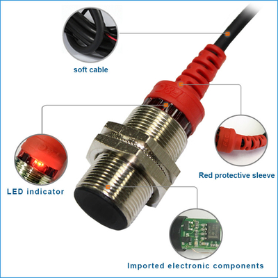 M18 protegeu o interruptor indutivo de detecção indutivo do sensor de proximidade 12-24VDC 5mm